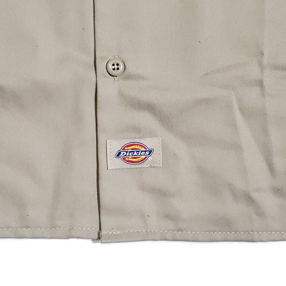 Dickies Mens Original Fit Long Sleeve Work Shirt Desert Sand Size LARGE NWT - Picture 2 of 6